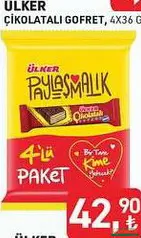 ÜLKER ÇİKOLATALI GOFRET 4X36 G